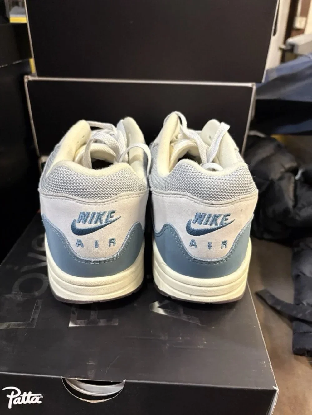WORN Men’s Nike Air Max 1 Patta Waves Noise Aqua DH1348-004 Size 12 WITH BOX